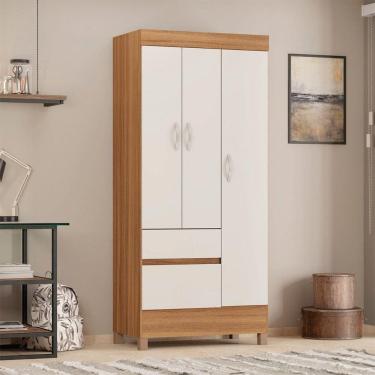 Imagem de Guarda Roupa Wind Em Mdp Com 3 Portas 2 Gavetas Demobile Amendola/off Wh