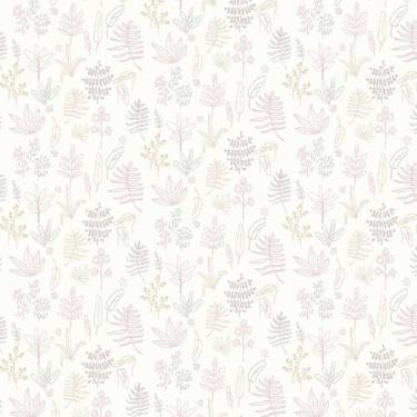 Imagem de Papel De Parede Minime Folhagem Rosa 17168