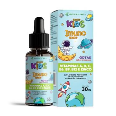 Imagem de Multivitaminico Infantil - A D C B6 B9 B12 e Zinco - Sabor Morango 30Ml - Ecomev (Unidade)