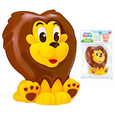 Imagem de Leão Brinquedo Soft Para Bebê Mordedores Bichinhos 100% Vinil Macio Ba