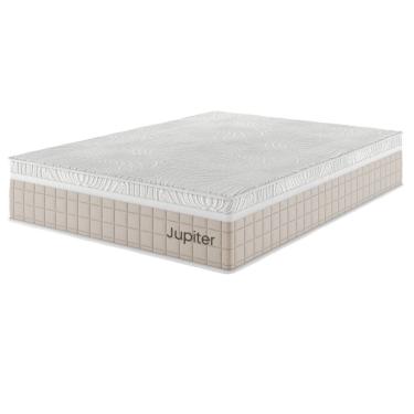 Imagem de Colchão Massageador Mola Ensacada Casal 34x138x188cm Jupiter Rustico Palha - Casa Giulia