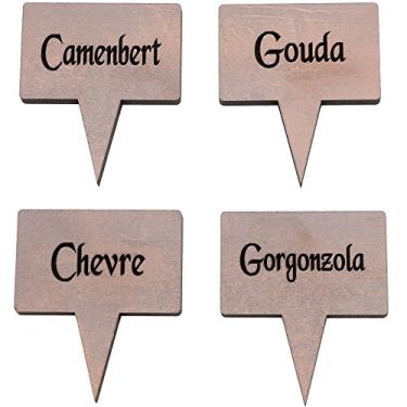 Imagem de Plaquinhas para Identificar Queijos Woodart 4 peças