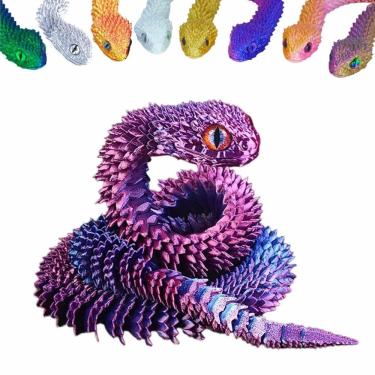 Imagem de Resina de articulação flexível articulada de cobra impressa em 3D de brinquedo de 60 cm