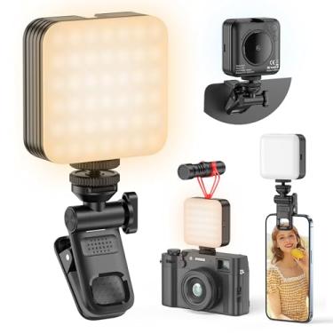 Imagem de SelfieShow Luz De Selfie E Videoconferência Com 80 Leds Clipe 1/4 Pol. Furo Para Parafuso - 3 Modos Recarregáveis Celular/Câmera/Ipad/Laptop/Tiktok