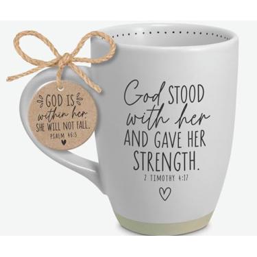 Imagem de Lighthouse Christian Products Caneca inspiradora para beber xícara de café 500 ml cerâmica She Inspires God Stood With Her