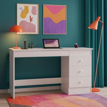 Imagem de Penteadeira Escrivaninha Com Colmeia E Espelho e Vira Mesa de Estudo e Estrutura Moderna