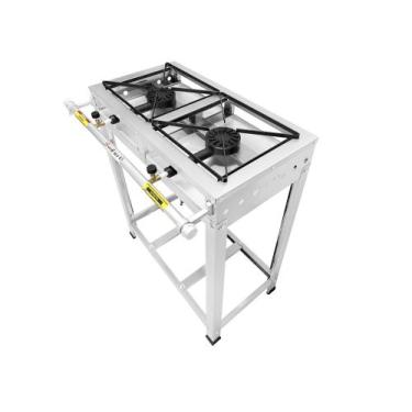 Imagem de Fogão de 2 bocas eco alta pressão ferro fundido - SeveFort Grill