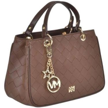 Imagem de Bolsa Feminina Tote Tressê De Mão Chaveiro Chic Via Marte-Feminino