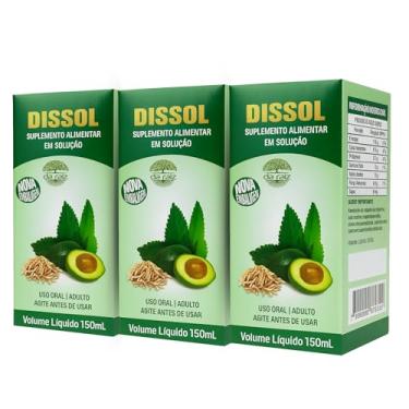Imagem de Kit 3x Dissol Suplemento Natural Para Cálculos 150ml Da Raiz