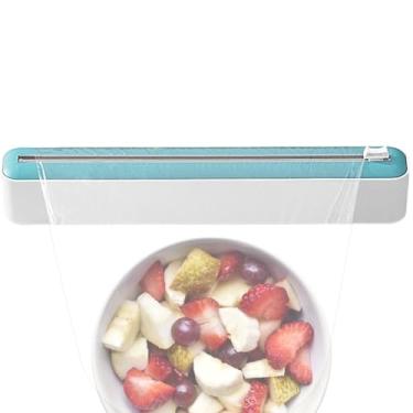 Imagem de Distribuidor De Filme Com Cortador Deslizante,Cortador de de Alumínio para Embalagem de Alimentos - Caixa De Corte Manual Para Película Aderente E Folha De Alumínio De Cozinha Para