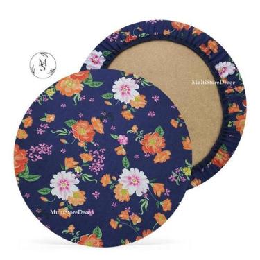 Imagem de KIT 04 Capa de Sousplat Floral Rose Nude - 35 cm - Várias Cores e Esta