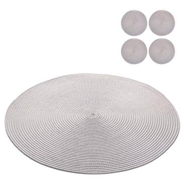 Imagem de Jogo Americano 4 Lugares Redondo Sousplat Mesa Posta 38Cm