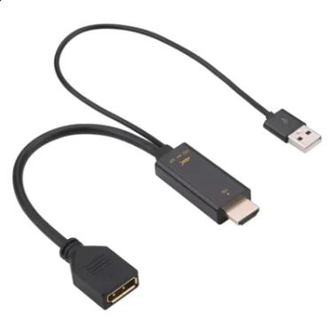 Imagem de Cabo Adaptador Conversor HDMI Para Displayport Ativo Usb 5v