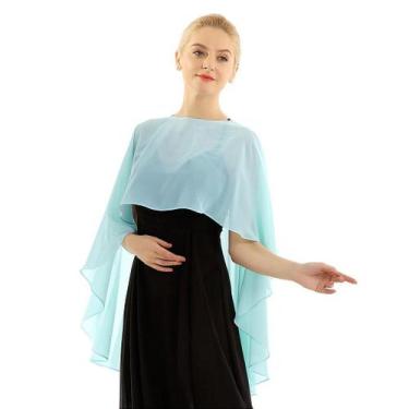 Imagem de Echarpe em Chiffon para Casamento Madrinha Bolero Festa - no-brand, Mi