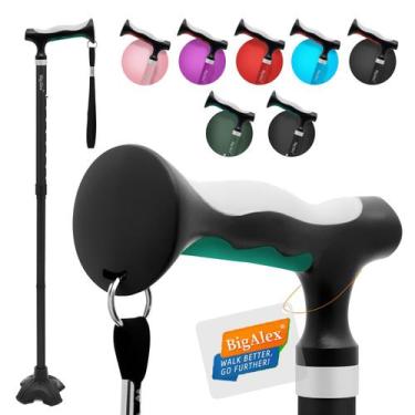 Imagem de Bastão de caminhada BigAlex, alça leve dobrável de TPR