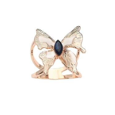 Imagem de Cachecol de seda borboleta azul CZ broche para mulheres delicado cristal branco preto esmalte xale cachecóis fivela fecho clipe anéis broches moda vestido acessórios joias, Medium, Metal, Sem Pedra