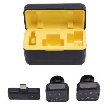 Imagem de Luocute 2.4g Microfone Sem Fio Lavalier, Ruído Cancelando Micro de Lapela, Plugue e Reprodução, 6 Horas de Bateria Com Estojo de Carregamento, Escuta de Fones de Ouvido, Alcance de 10m