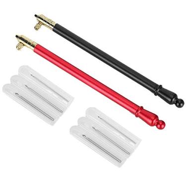 Imagem de Tnfeeon Tambour Gancho Com 6 Agulhas Kit Bordados Tambour Crochet Kits Gancho Lantejoulas Beads Agulha Conjunto Beading Lantejoulas Costura Artesanato Ferramenta