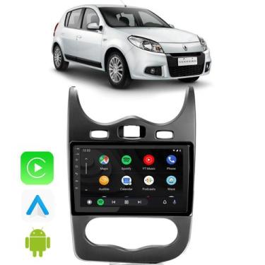 Imagem de Kit Multimidia Sandero 2012 2013 2014 9" CarPlay Android Auto Gps Blue