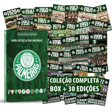 Imagem de Livro Coleção Oficial Histórico Palmeiras Box Completo com 30 Pôsteres