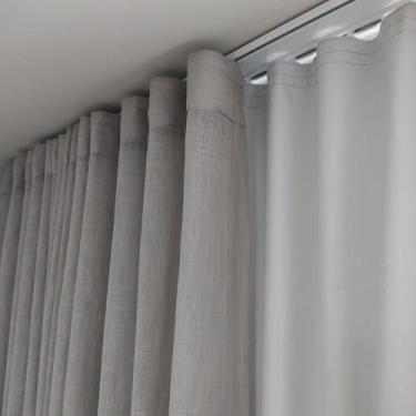 Imagem de Cortina Luxuosa Trilho Suíço Duplo Linho+blackout  8,00x2,80 Luxo - Sa