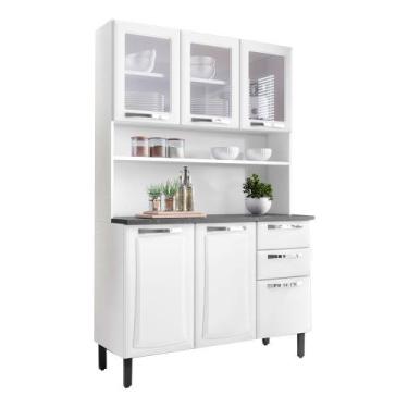 Imagem de Armário de Cozinha Compacta Itatiaia Pratika 6 Portas 2 Gavetas, BRANC