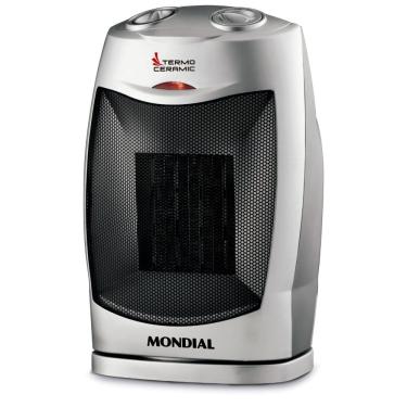 Imagem de Aquecedor Elétrico Portátil Mondial Termo Ceramic A-05 2 em 1 1500W Preto/Prata 220V