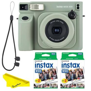 Imagem de Fujifilm Câmera instantânea INSTAX Wide 400 (verde sálvia) com películas Instax Wide (40 folhas)