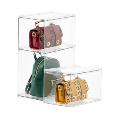 Imagem de FOCHIER F Organizador e armazenamento, pacote com 3 divisórias modulares, organizador de bolsa vertical para armário para bolsas no quarto, cozinha e prateleiras de escritório (pequeno)