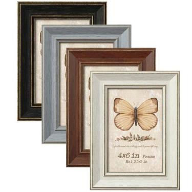 Imagem de Porta-retratos Patouque Rustic Farmhouse 4x6, conjunto de 4