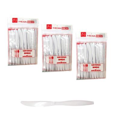 Imagem de FACA descartável Reforçada Sobremesa Almoço Jantar Kit 3 - Mexa Bem