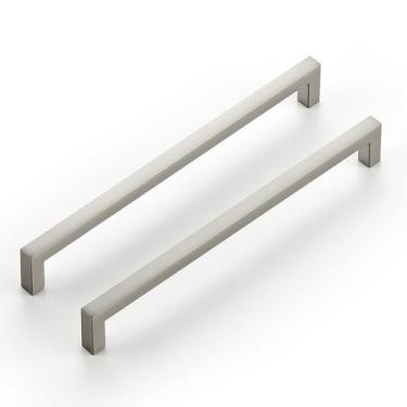 Imagem de Alças de gaveta Ravinte Slim Square Bar, 7,5 polegadas, níquel, pacote