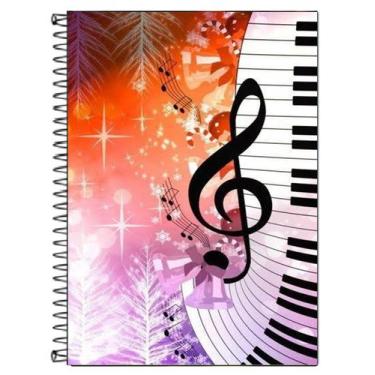 Imagem de Caderno de Música, 130 folhas, Pautado, 12 pentagramas, sem claves - C