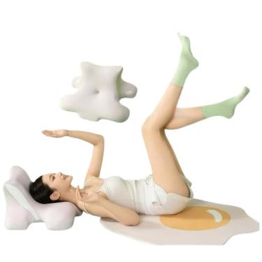 Imagem de Travesseiro Cervical, Travesseiro Cervical OrtopéDico, Espuma ViscoeláStica, para Relaxamento e AlíVio Da Dor(Aleatório)