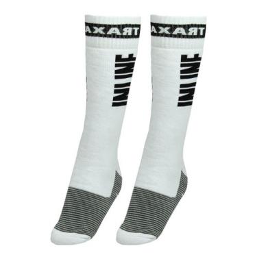 Imagem de Meia Traxart Inline Listra Cinza DZ-237, Único 35 ao 44, Branco