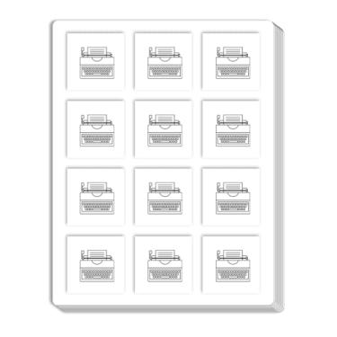 Imagem de Adesivos de planejador transparentes para máquina de escrever, 1,3 cm para scrapbooking, artes, calendário, artesanato infantil, pacote com 120