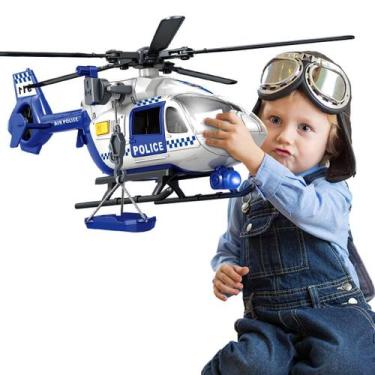 Imagem de Conjunto de brinquedos CSDCSD Toddler Police Helicóptero com guindaste