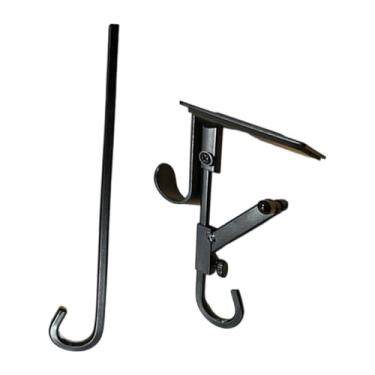 Imagem de predolo Suporte para Meias de Natal, Guirlanda, Cabide de Guirlanda, Gancho de Meia Ajustável Multifuncional, Decoração de Natal para Prateleira de Lareira, F, Preto, Tamanho real