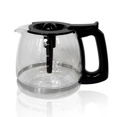 Imagem de Generic Jarra de vidro de substituição para 12 xícaras compatível com a cafeteira Hamilton Beach Flexbrew, transparente
