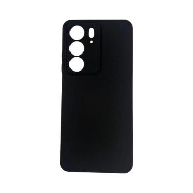 Imagem de Capa Aveludada Compatível Realme C75 + Pel. Gel Privativa - DB, Preto