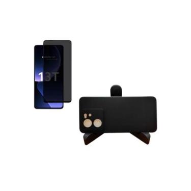 Imagem de Capa + Pelicula Gel Privativa Compatível Para Xiaomi Mi 13T - DB, Pret