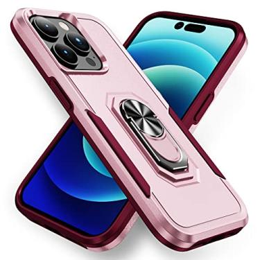 Imagem de SORAKA Capa para iPhone 15 Pro Max com anel de apoio para os pés Capa rígida de PC Capa de TPU macio para amortecedores Capa iPhone 15 Pro Max Capa robusta