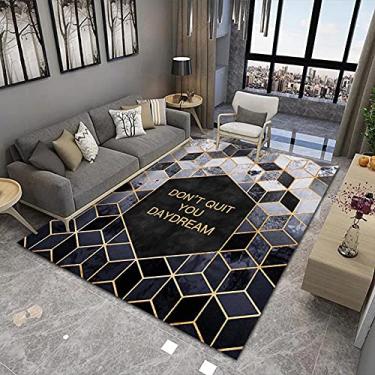 Imagem de Tapete antiderrapante tapete 3D bloco de losango tapete geométrico quarto borda tapete de estar A-140 * 200cm (cor: D, tamanho: 120 * 160cm)
