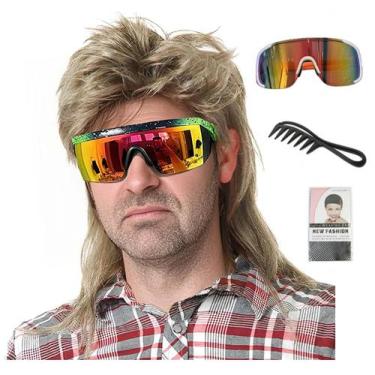 Imagem de Peruca Traqur Mullet para homens loira 28 cm 0,3 kg sintética