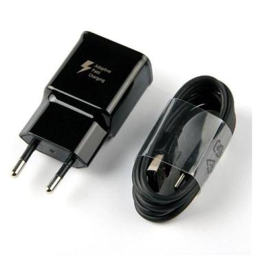 Imagem de Carregador para Samsung Galaxy A8 S8 S9 S10 Note 9 Type C Preto