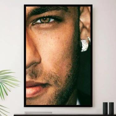 Imagem de Genérico, Quadro Neymar Jr Olhos Verdes Diamante Decorativo A4 23x33cm