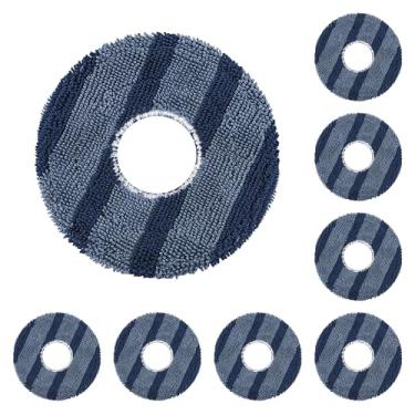 Imagem de F Flammi Pacote com 8 almofadas laváveis para aspirador de pó e esfregão para aspirador de pó Omni EUFY C20, peças de substituição de panos de esfregão reutilizáveis de microfibra de alta torção