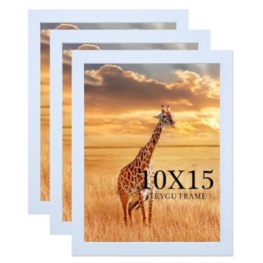 Imagem de TKYGU Conjunto de 3 porta-retratos de 25 x 38 cm, moldura de madeira branca, pôster de galeria de parede de 25 x 38 cm, com acrílico durável e resistente a estilhaçamento, para montagem na parede