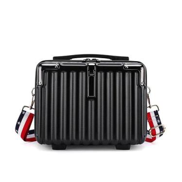 Imagem de Bolsa de maquiagem Duleylv Mini Suitcase Hard Shell Travel Black