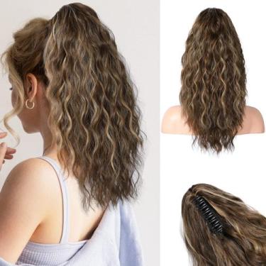 Imagem de Extensão de rabo de cavalo REECHO, grampo de garra de 45 cm, cabelo si